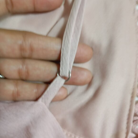 Revamped Dress Pink Lace Crochet Detail Summer Size L Midi Womens - Picture 9 of 11